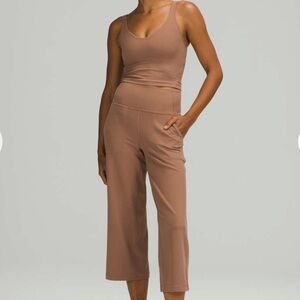 $98 Lululemon Align Wide Leg Super-High-Rise Crop *23" Cacao